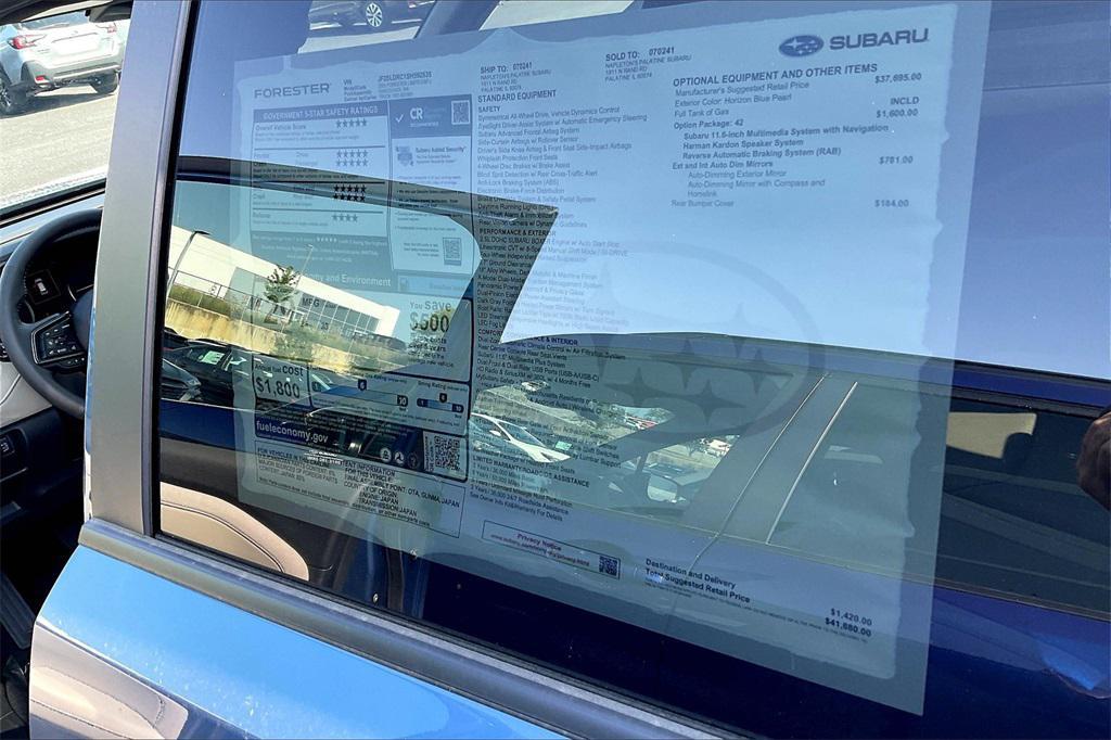 new 2025 Subaru Forester car, priced at $38,715