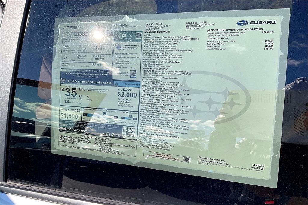 new 2025 Subaru Forester Hybrid car, priced at $42,597