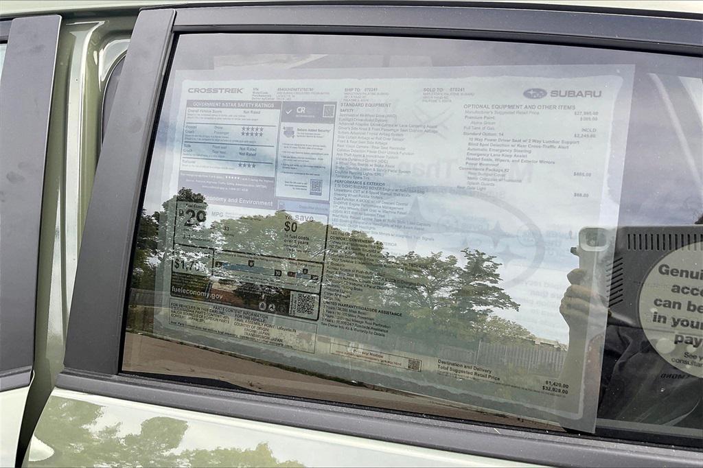 new 2026 Subaru Crosstrek car, priced at $31,528