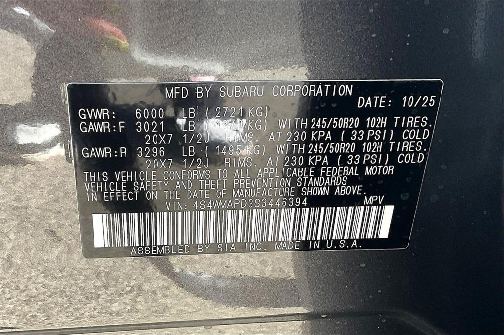 new 2025 Subaru Ascent car, priced at $46,912