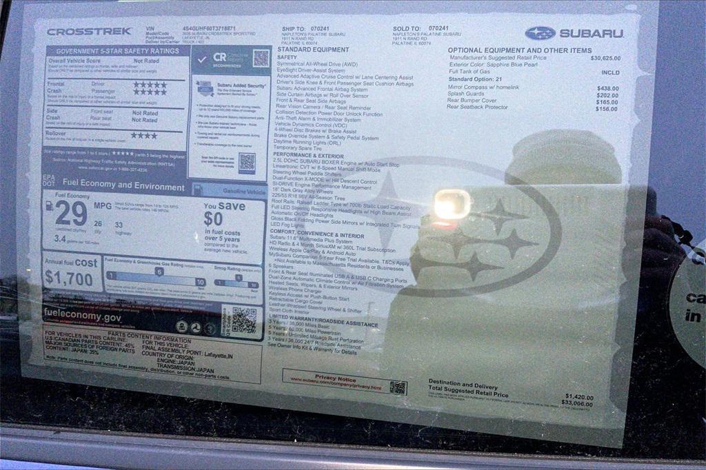 new 2026 Subaru Crosstrek car, priced at $31,306