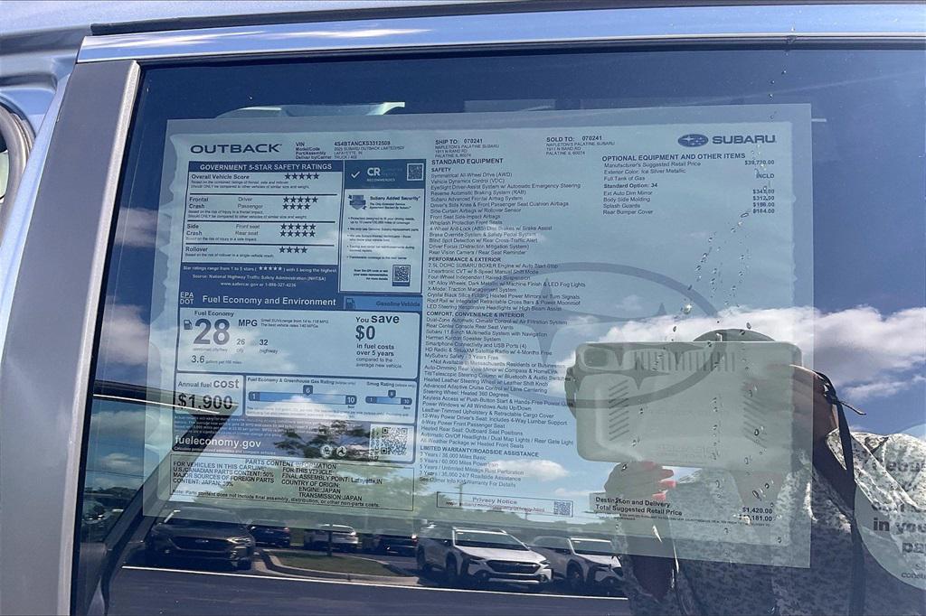 new 2025 Subaru Outback car, priced at $39,356