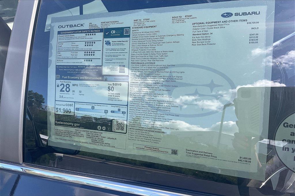 new 2025 Subaru Outback car, priced at $42,138
