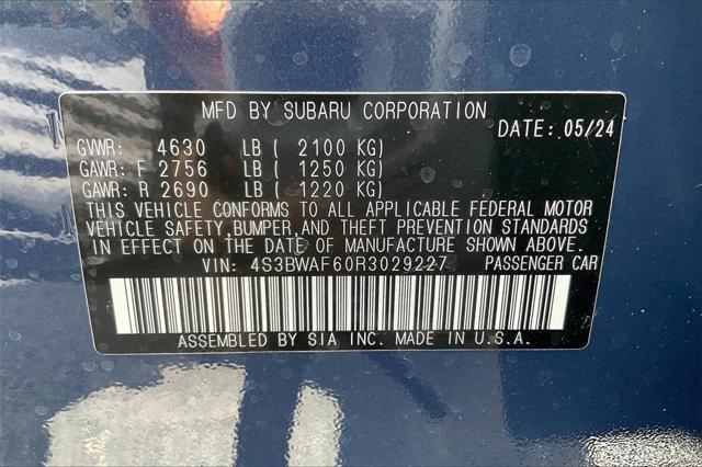 new 2024 Subaru Legacy car, priced at $31,319