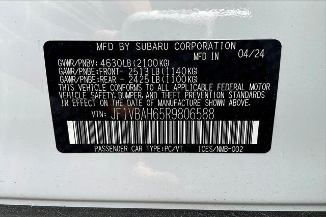 new 2024 Subaru WRX car, priced at $36,833
