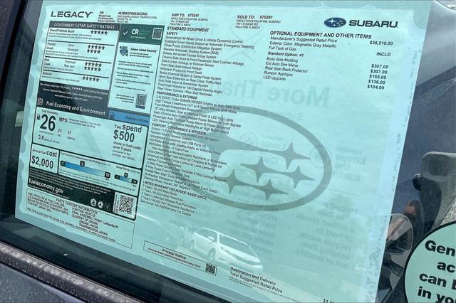 new 2025 Subaru Legacy car, priced at $39,689