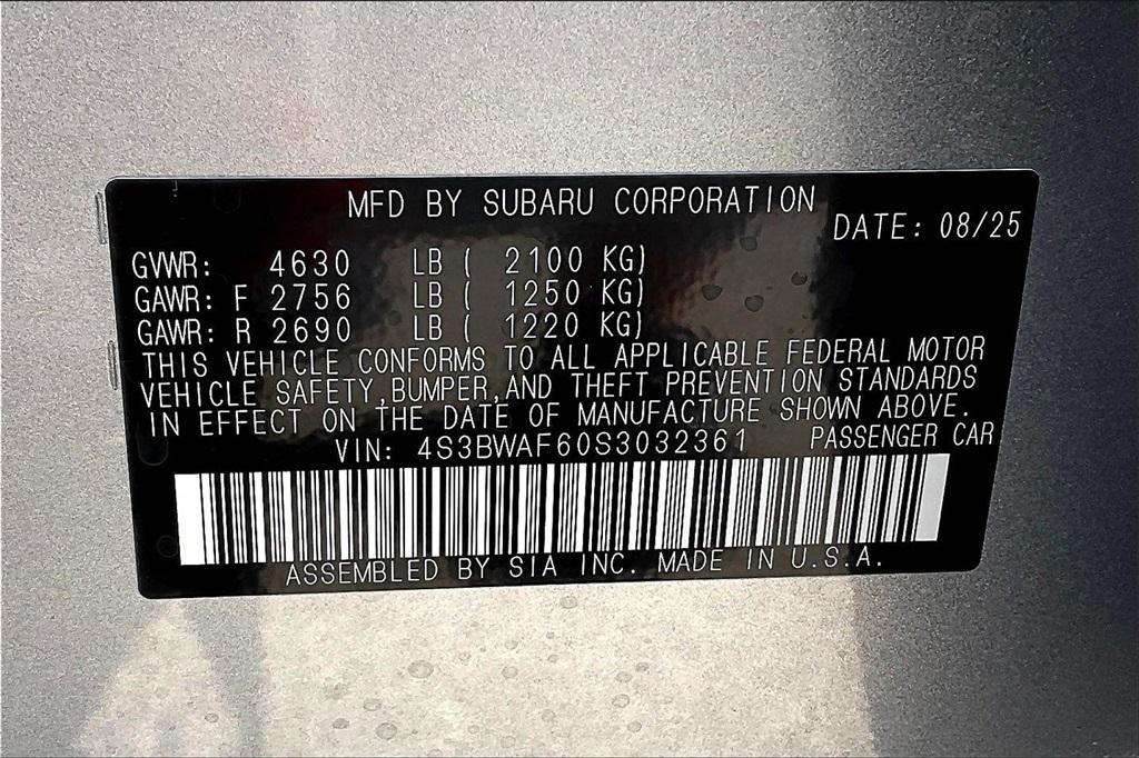 new 2025 Subaru Legacy car, priced at $31,560