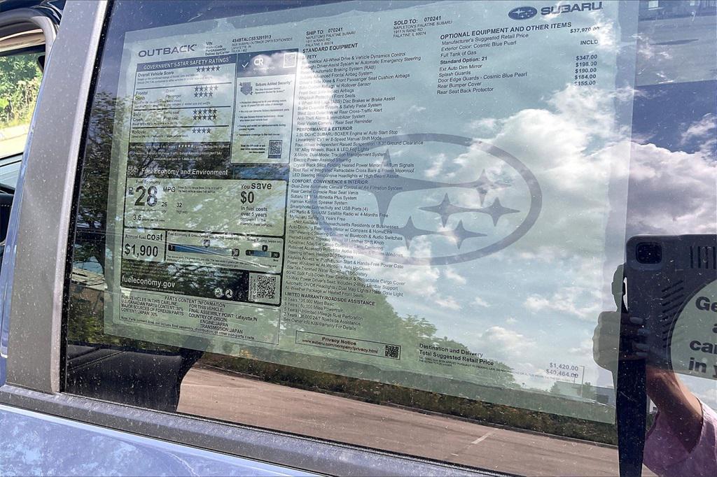 new 2025 Subaru Outback car, priced at $37,824