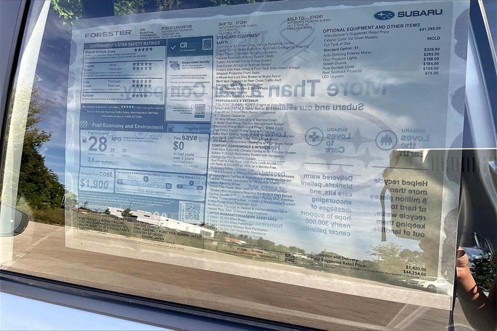 new 2025 Subaru Forester car, priced at $44,254