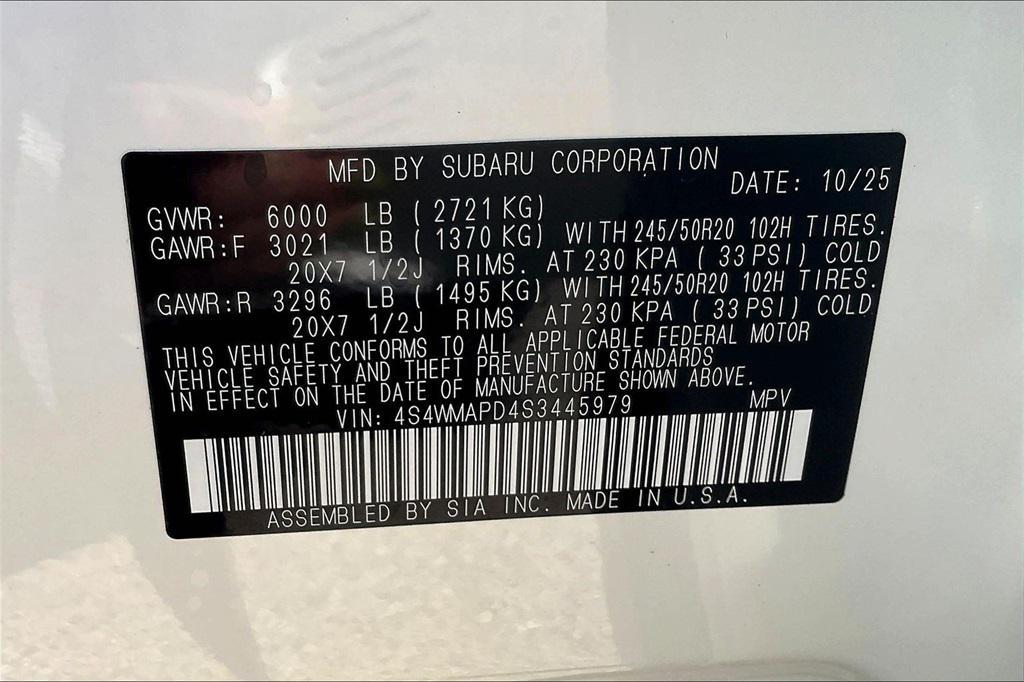 new 2025 Subaru Ascent car, priced at $46,984