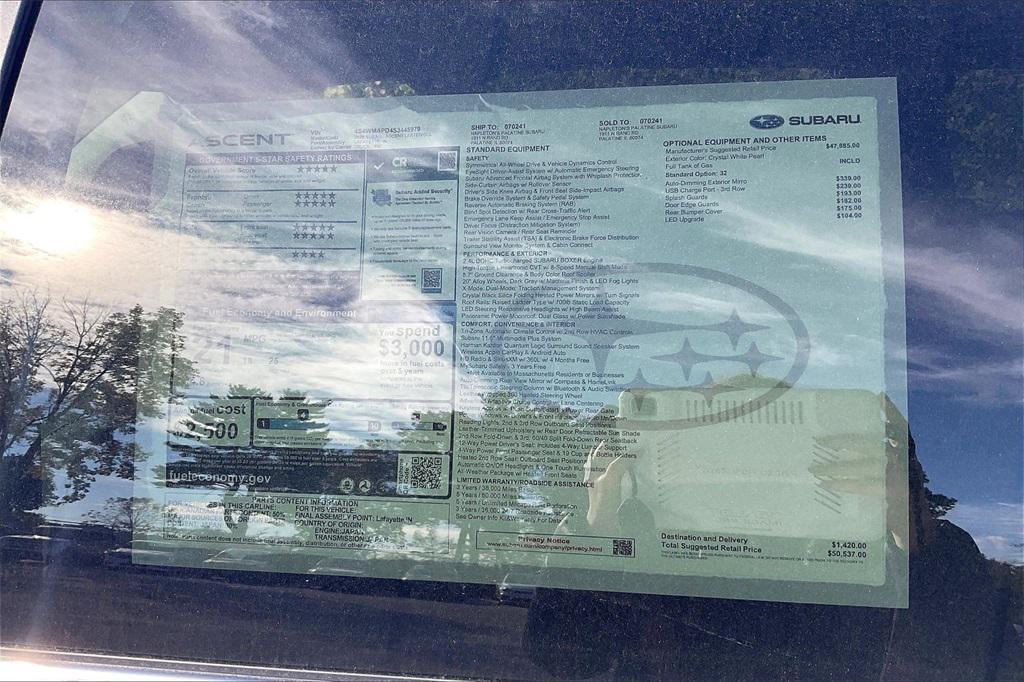 new 2025 Subaru Ascent car, priced at $46,984