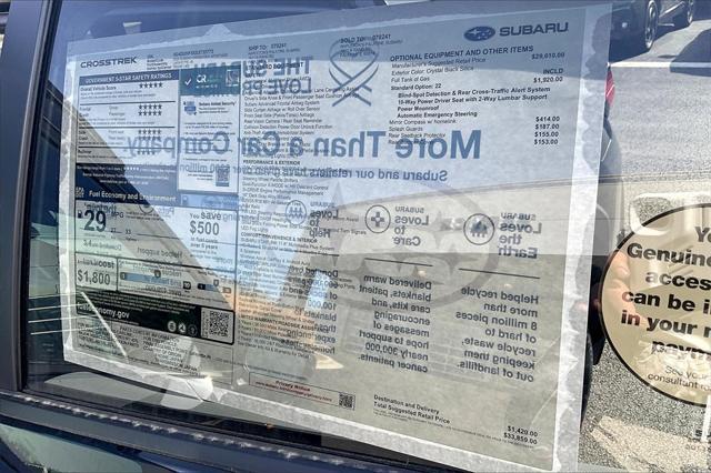 new 2025 Subaru Crosstrek car, priced at $33,859