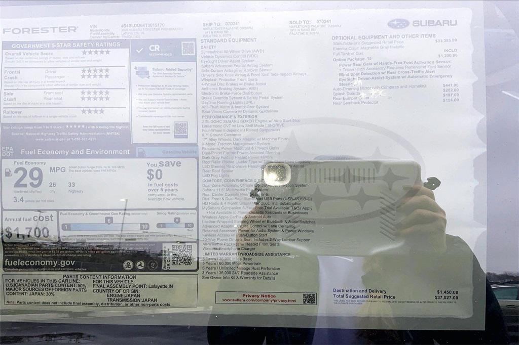 new 2026 Subaru Forester car, priced at $35,980