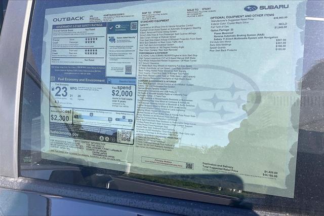 new 2025 Subaru Outback car, priced at $40,989