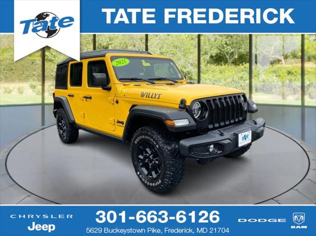 used 2021 Jeep Wrangler Unlimited car, priced at $32,550