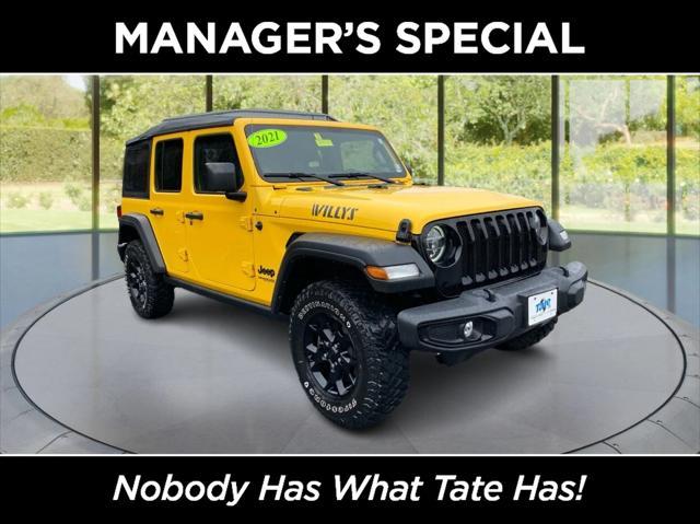 used 2021 Jeep Wrangler Unlimited car, priced at $30,450