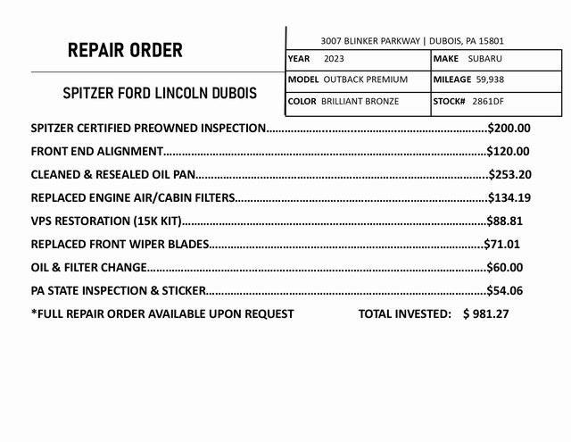 used 2023 Subaru Outback car, priced at $23,199