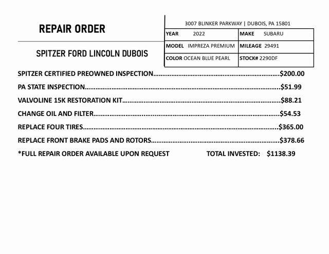 used 2022 Subaru Impreza car, priced at $20,795