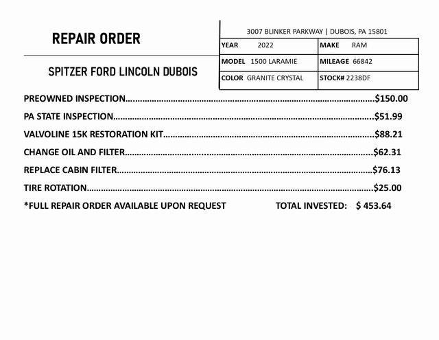 used 2022 Ram 1500 car, priced at $34,995