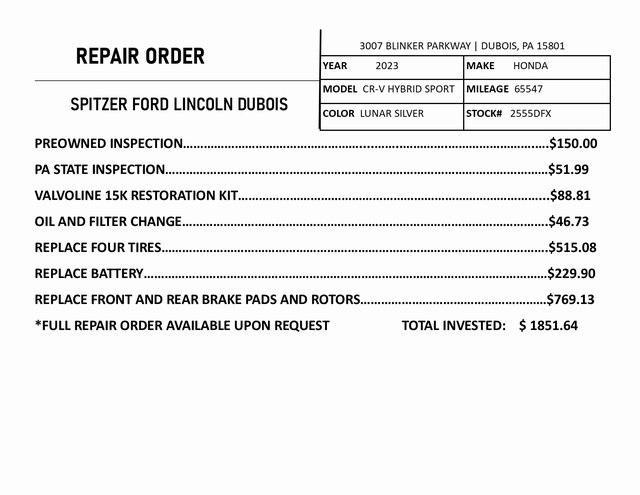 used 2023 Honda CR-V Hybrid car, priced at $30,449