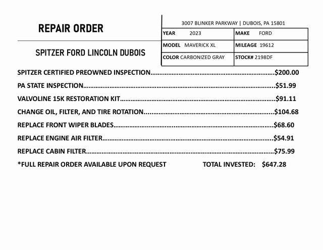 used 2023 Ford Maverick car, priced at $26,295