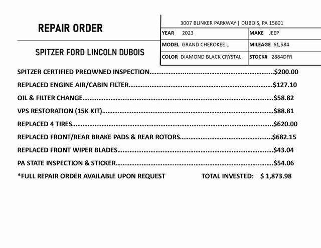 used 2023 Jeep Grand Cherokee L car, priced at $26,567