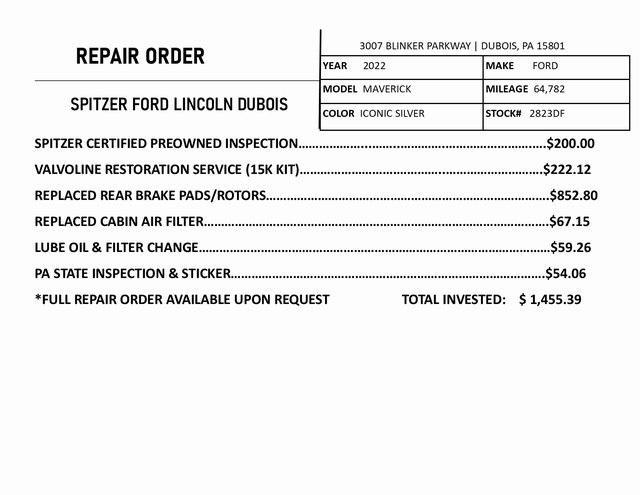 used 2022 Ford Maverick car, priced at $21,249