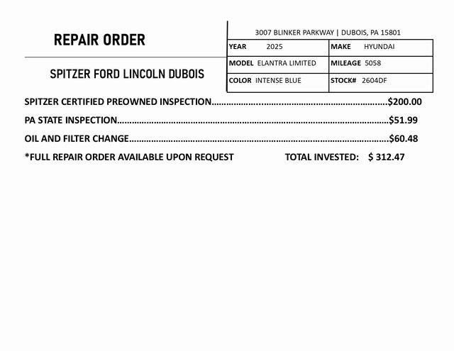 used 2025 Hyundai Elantra car, priced at $24,499