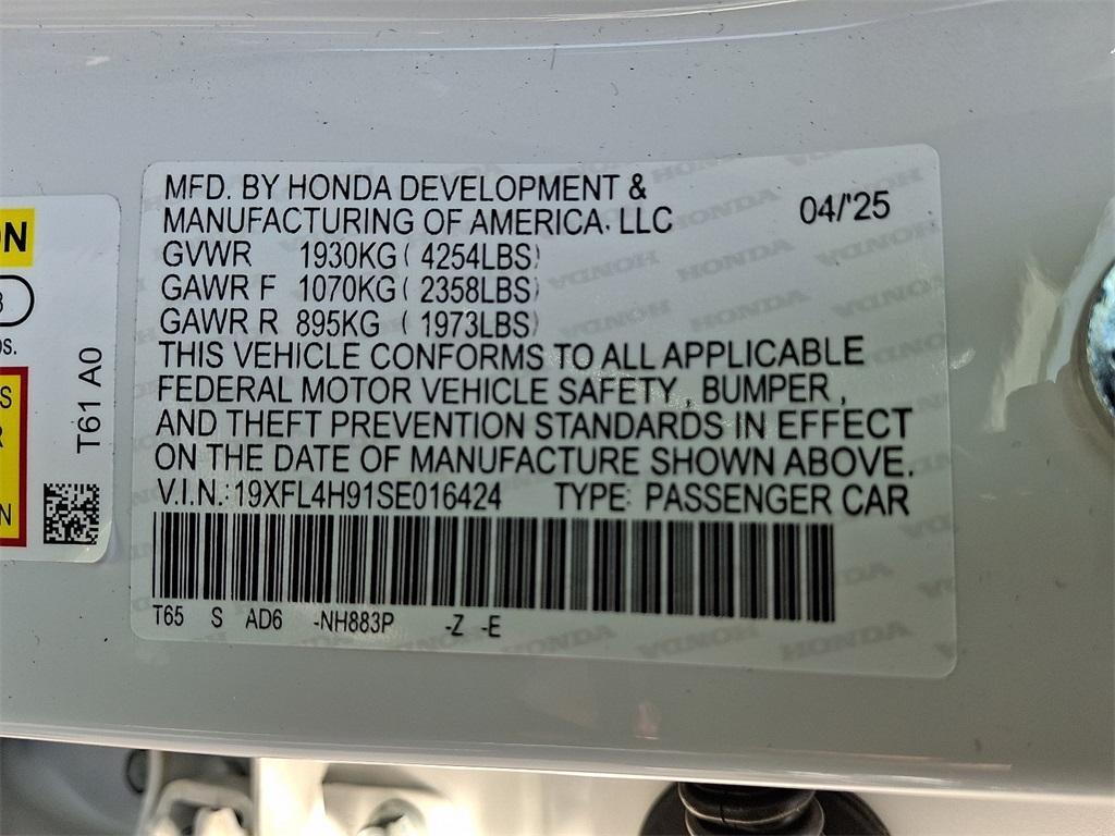 new 2025 Honda Civic Hybrid car, priced at $34,755