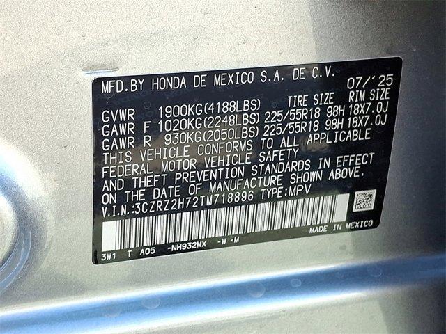 new 2026 Honda HR-V car, priced at $32,245