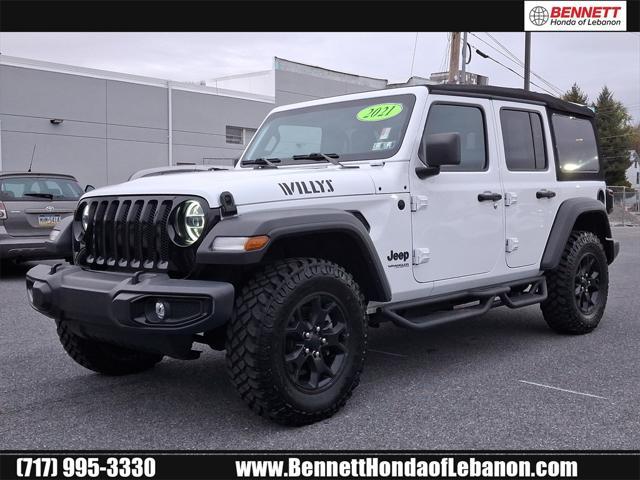 used 2021 Jeep Wrangler car, priced at $33,500