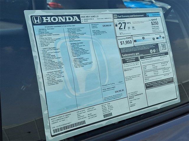 new 2025 Honda HR-V car, priced at $27,270