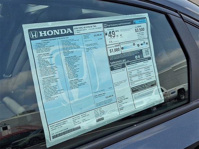 new 2026 Honda Civic Hybrid car, priced at $32,945