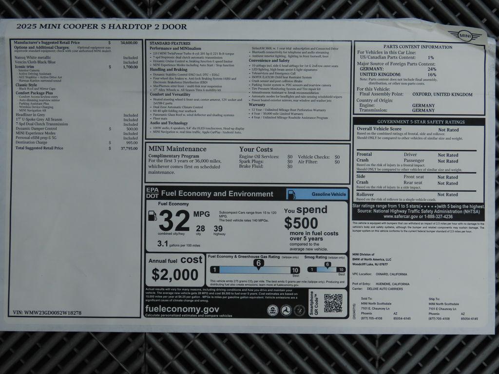 used 2025 MINI Hardtop car, priced at $32,722