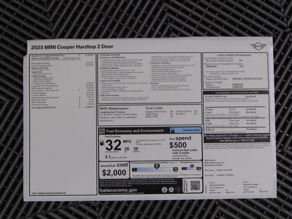 used 2025 MINI Hardtop car, priced at $29,922