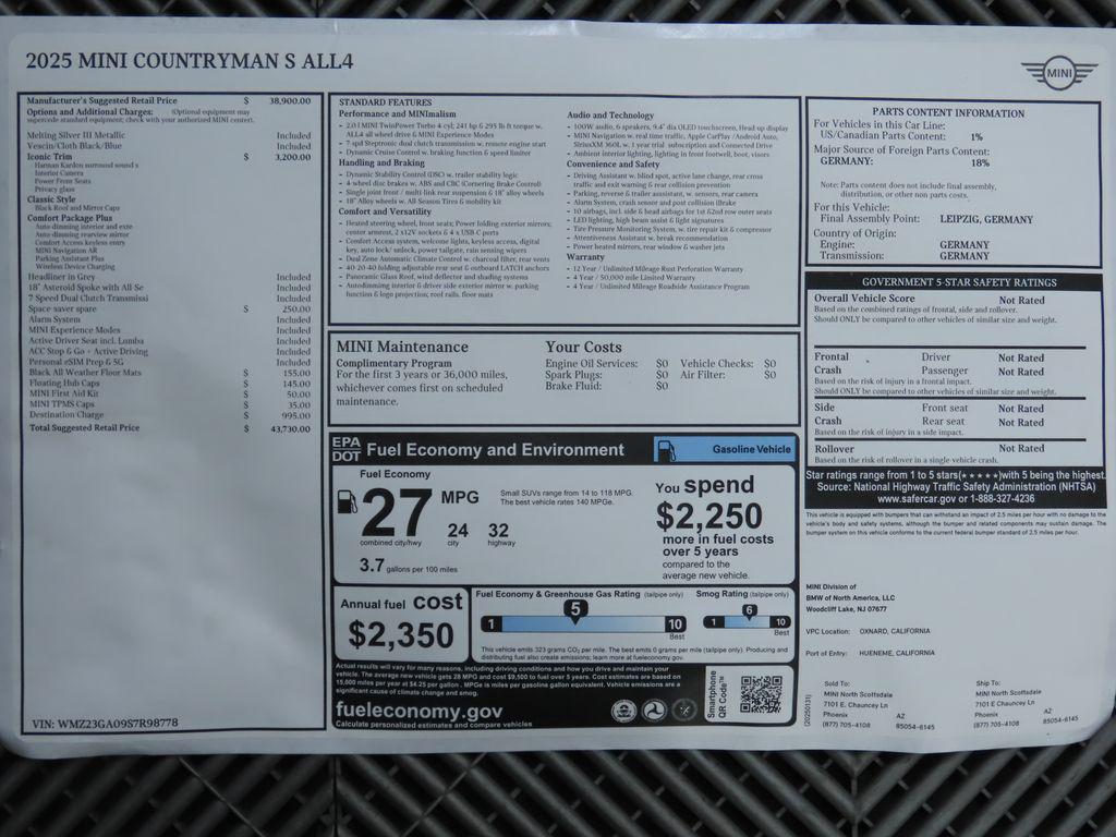 used 2025 MINI Countryman car, priced at $41,922