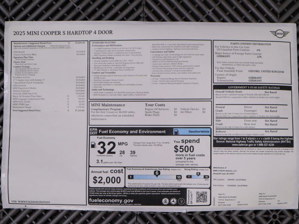 used 2025 MINI Hardtop car, priced at $36,622