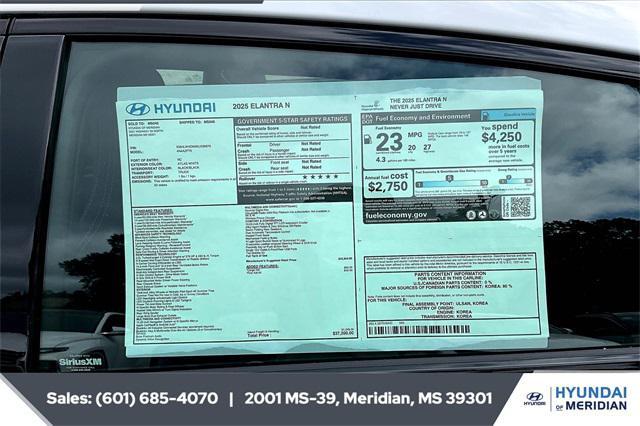 new 2025 Hyundai ELANTRA N car, priced at $36,403
