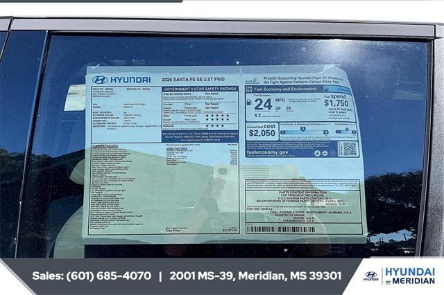 new 2026 Hyundai Santa Fe car, priced at $32,746