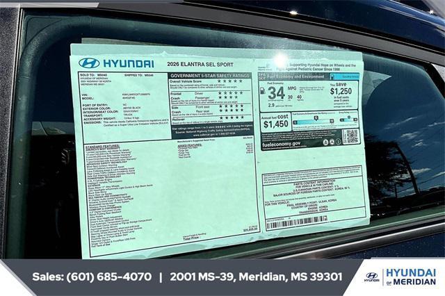 new 2026 Hyundai Elantra car, priced at $24,236