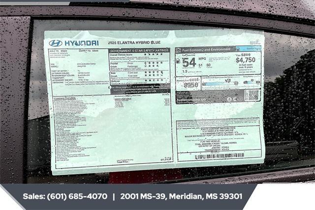 new 2025 Hyundai ELANTRA HEV car, priced at $24,181