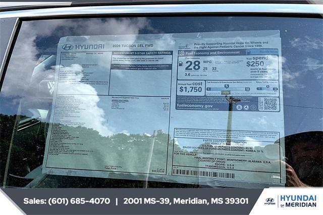 new 2026 Hyundai Tucson car, priced at $29,283