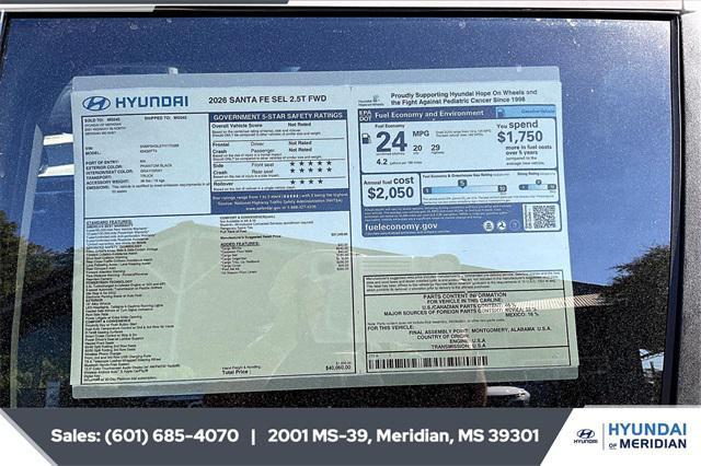 new 2026 Hyundai Santa Fe car, priced at $34,824