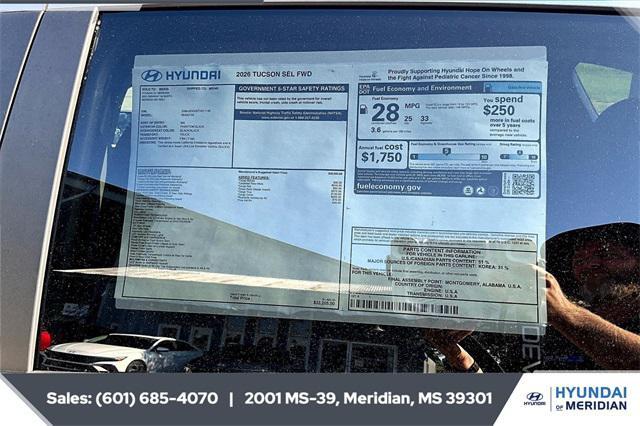 new 2026 Hyundai Tucson car, priced at $30,463