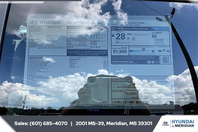 new 2025 Hyundai Tucson car, priced at $30,317