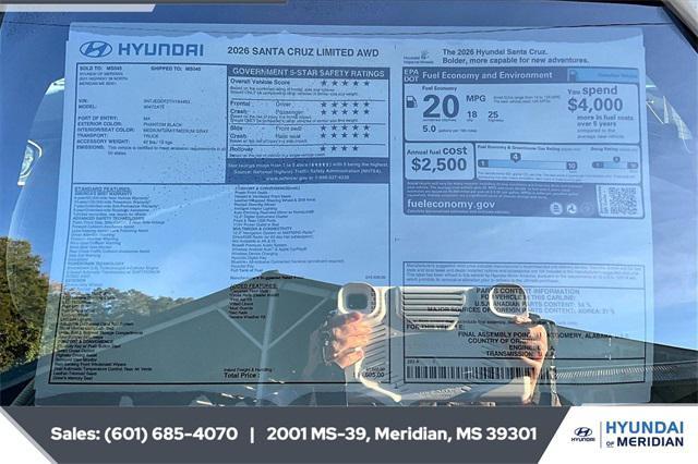 new 2026 Hyundai SANTA CRUZ car, priced at $44,559