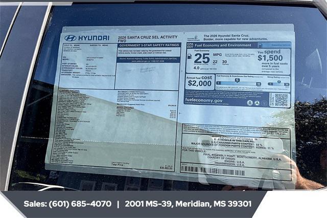 new 2026 Hyundai SANTA CRUZ car, priced at $36,365