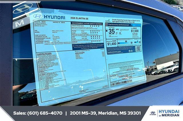 new 2026 Hyundai Elantra car, priced at $23,408