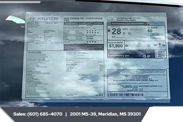 new 2025 Hyundai Tucson car, priced at $32,695