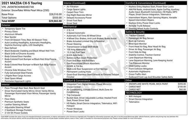 used 2021 Mazda CX-5 car, priced at $23,197